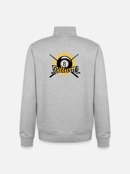 Une boule de billard - Sweat zippé unisexe en coton bio Stanley/Stella - gris chiné