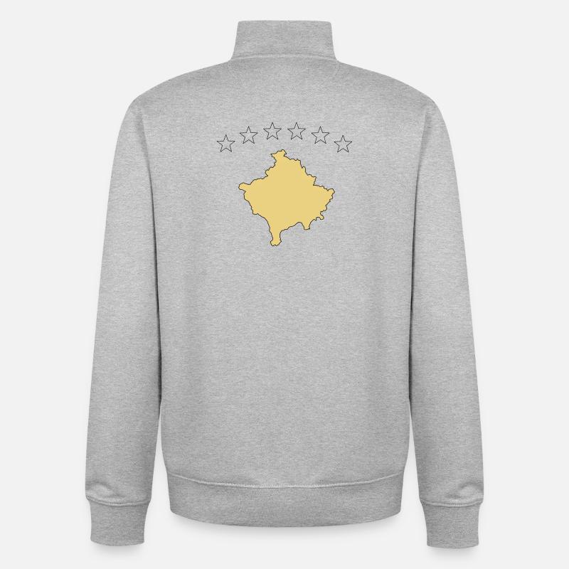 kosovo - Unisex Organic Zip Sweatshirt von Stanley/Stella - Grau meliert