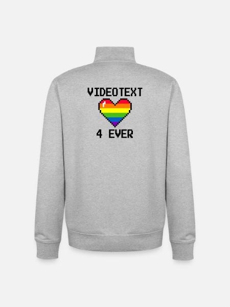 Videotext for ever - Unisex Organic Zip Sweatshirt von Stanley/Stella - Grau meliert