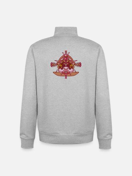 Farb-tattoo - Unisex Organic Zip Sweatshirt von Stanley/Stella - Grau meliert