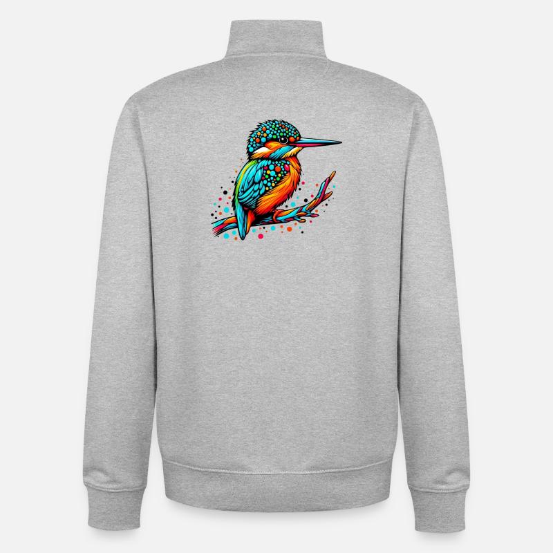 Eisvogel - Unisex Organic Zip Sweatshirt von Stanley/Stella - Grau meliert