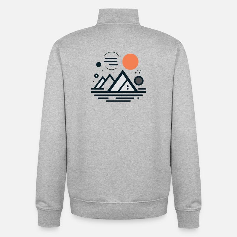 Gebirge - Unisex Organic Zip Sweatshirt von Stanley/Stella - Grau meliert