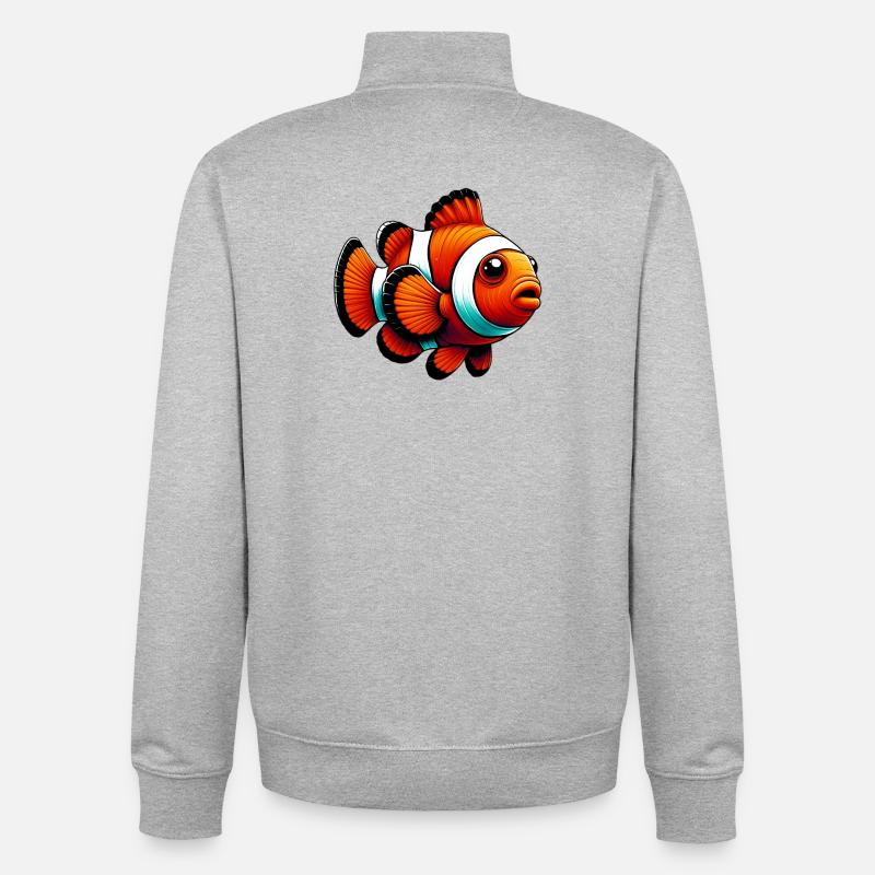 Clownfisch - Unisex Organic Zip Sweatshirt von Stanley/Stella - Grau meliert