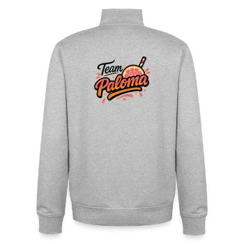Team Paloma - Sweat zippé unisexe en coton bio Stanley/Stella - gris chiné - Dos - AI Model Male 185 light (185cm)