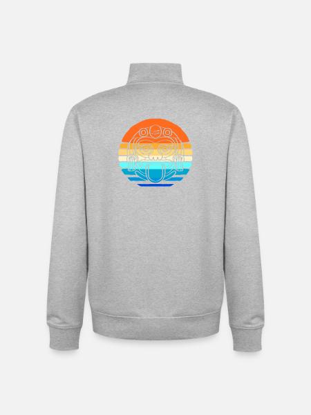 Inca Mayan calendar aztec - Unisex Organic Zip Sweatshirt by Stanley/Stella - heather grey
