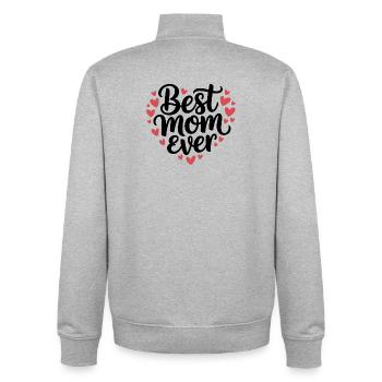 Die beste Mutter aller Zeiten - Unisex Organic Zip Sweatshirt von Stanley/Stella - Grau meliert - Hinten - AI Model Male 185 light (185cm)