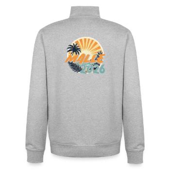 Malle 2026 - Unisex Organic Zip Sweatshirt by Stanley/Stella - heather grey - Back - AI Model Male 185 light (185cm)