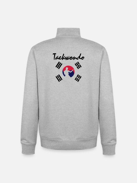taekwondo_5 - Unisex Organic Zip Sweatshirt by Stanley/Stella - heather grey