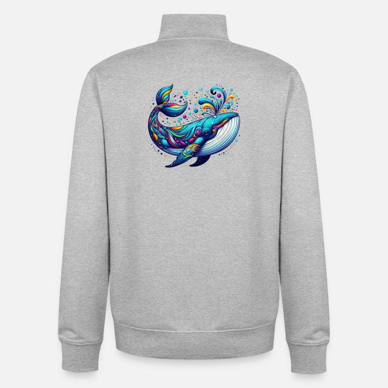 Wal - Unisex Organic Zip Sweatshirt von Stanley/Stella - Grau meliert
