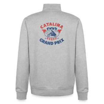 Catalina Grand Prix Vintage Moto - Unisex Organic Zip Sweatshirt by Stanley/Stella - heather grey - Back - AI Model Male 185 light (185cm)