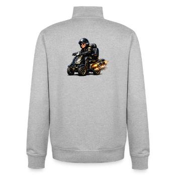 Ardent Elektroroller - Unisex Organic Zip Sweatshirt von Stanley/Stella - Grau meliert - Hinten - AI Model Male 185 light (185cm)