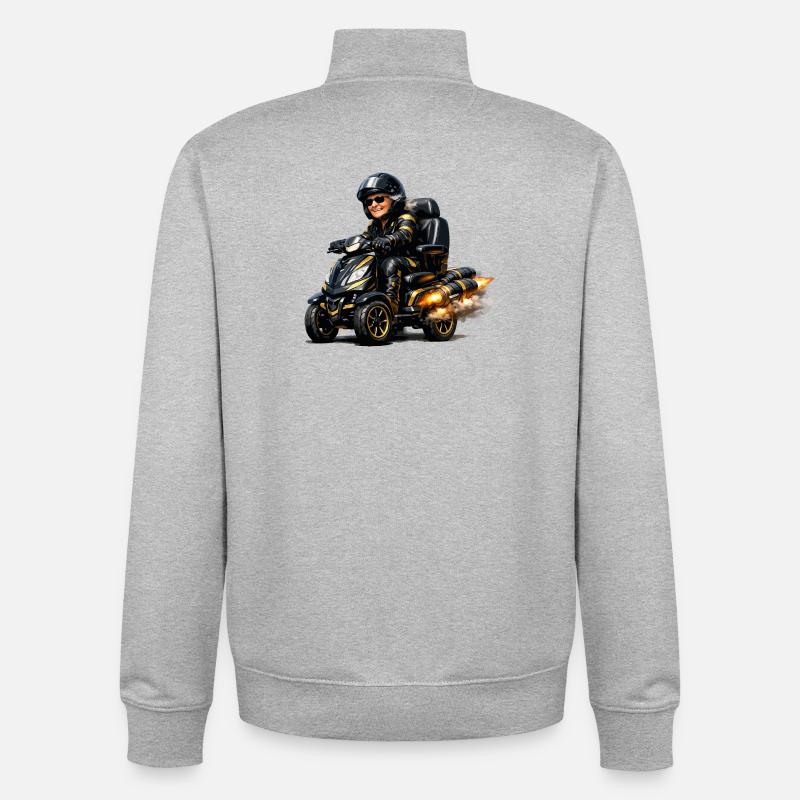 Ardent Elektroroller - Unisex Organic Zip Sweatshirt von Stanley/Stella - Grau meliert