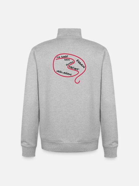 Der rote Faden... - Unisex Organic Zip Sweatshirt von Stanley/Stella - Grau meliert