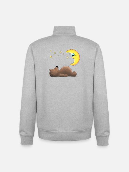 süßer Teddybär - Bär - Unisex Organic Zip Sweatshirt von Stanley/Stella - Grau meliert