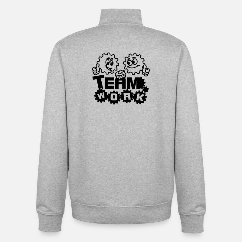 Gemeinschaftsarbeit - Unisex Organic Zip Sweatshirt von Stanley/Stella - Grau meliert