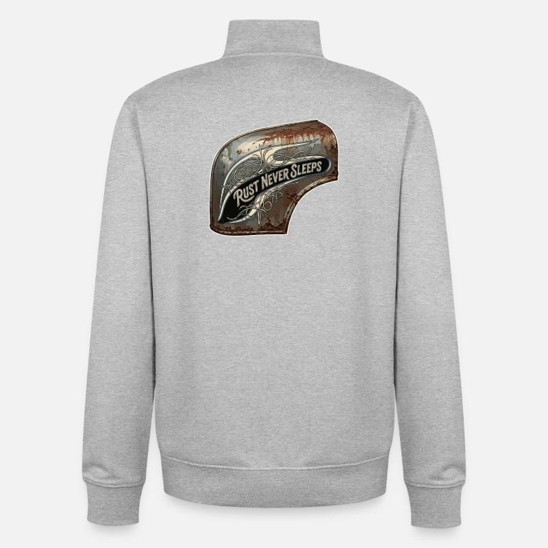 Rost nie schläft Metallkunst - Unisex Organic Zip Sweatshirt von Stanley/Stella - Grau meliert