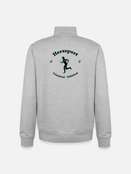 Hertz-Sport - Unisex Organic Zip Sweatshirt von Stanley/Stella - Grau meliert