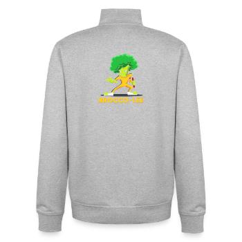 Brocco-Lee Arts martiaux Jeu de mots drôle Bbroli Art Tee - Sweat zippé unisexe en coton bio Stanley/Stella - gris chiné - Dos - AI Model Male 185 light (185cm)