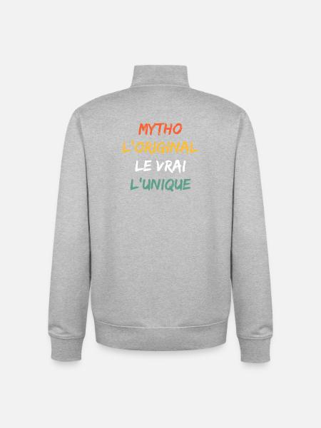 Mytho Original The True Unique - Unisex Organic Zip Sweatshirt by Stanley/Stella - heather grey