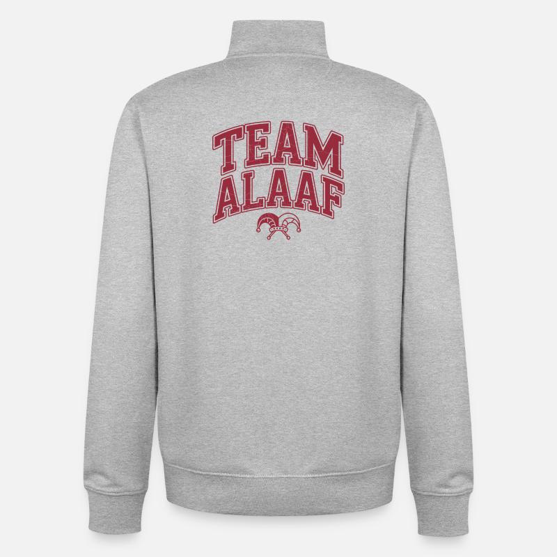 Équipe Alaaf - Carnaval de Cologne - Sweat zippé unisexe en coton bio Stanley/Stella - gris chiné