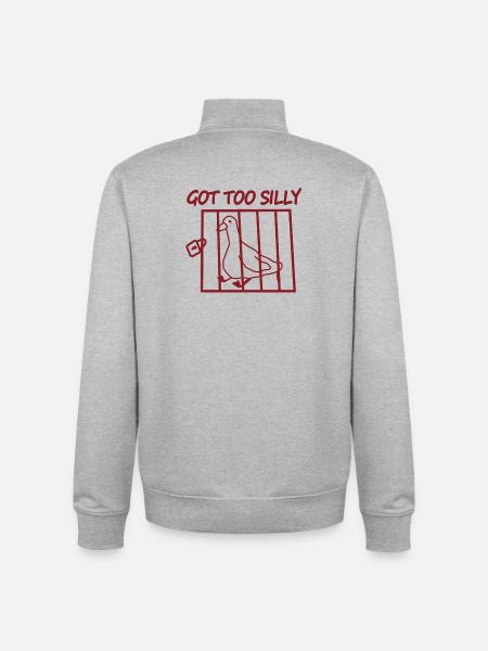 Caged Dove Got Too Silly - Unisex Organic Zip Sweatshirt by Stanley/Stella - heather grey
