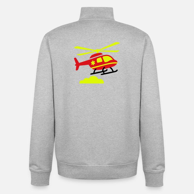 Rettungshubschrauber Notarzt - Unisex Organic Zip Sweatshirt von Stanley/Stella - Grau meliert