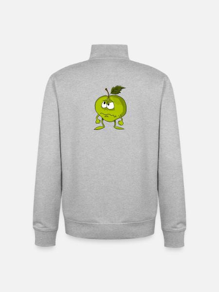 apple - Unisex Organic Zip Sweatshirt by Stanley/Stella - heather grey