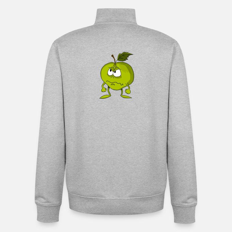 apple - Unisex Organic Zip Sweatshirt by Stanley/Stella - heather grey