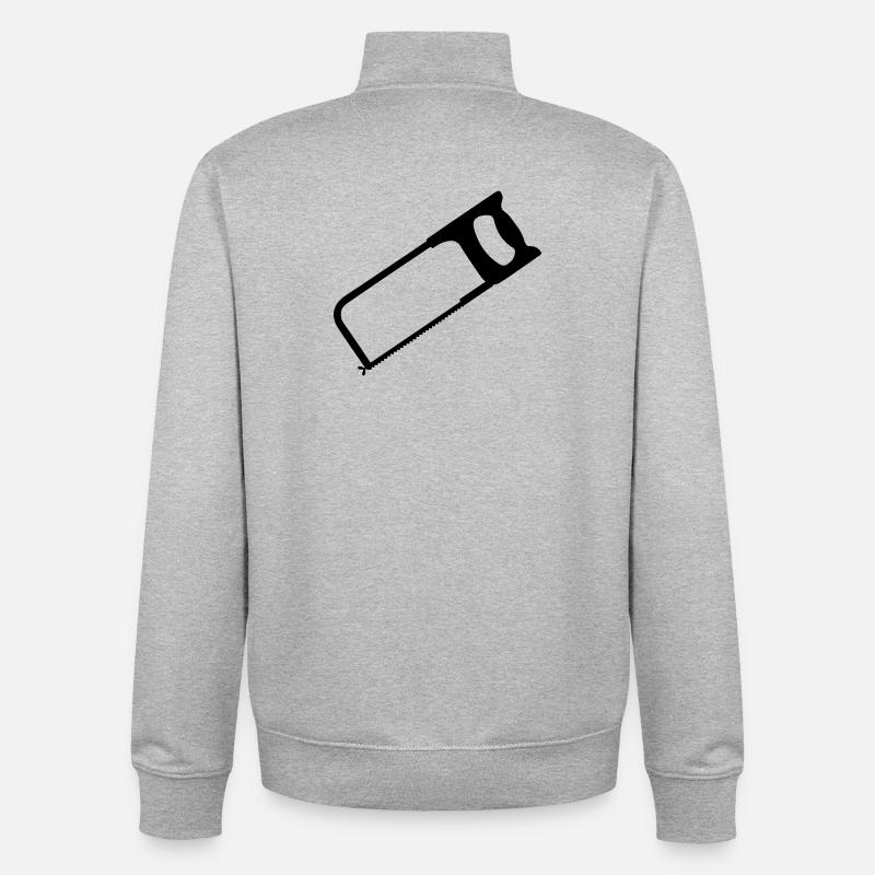 hacksaw tools - Unisex Organic Zip Sweatshirt by Stanley/Stella - heather grey