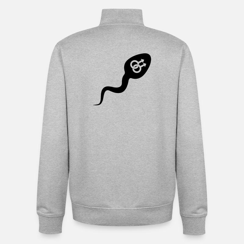 Sperma Sperma homosexuell - Unisex Organic Zip Sweatshirt von Stanley/Stella - Grau meliert