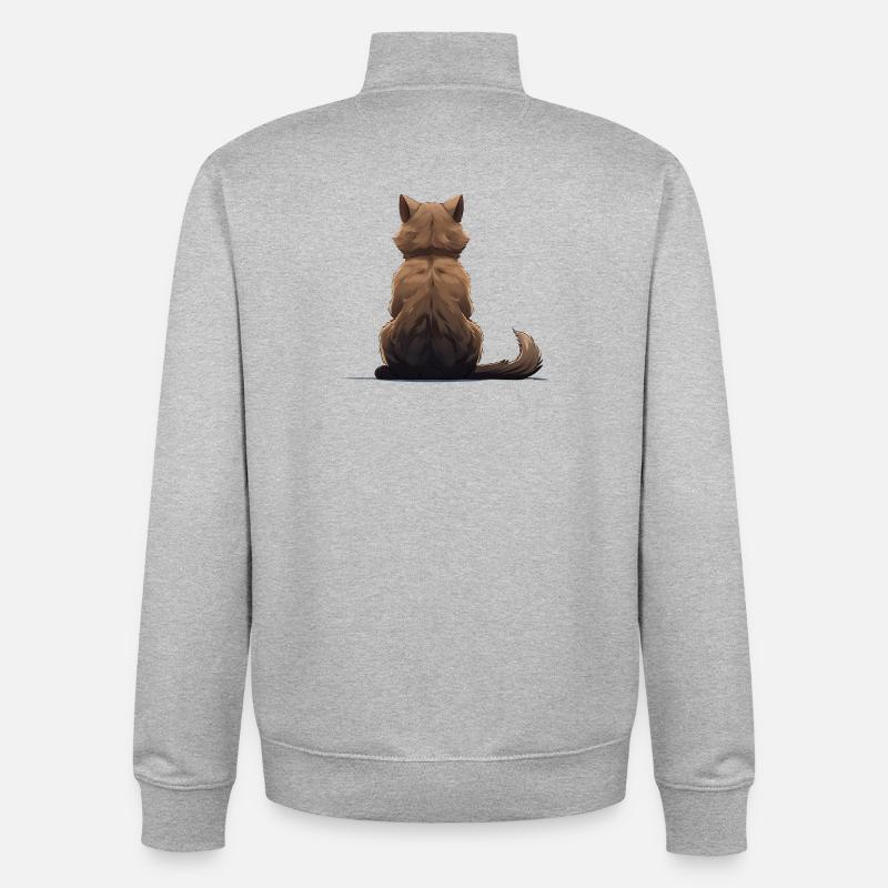 Burmesisch - Unisex Organic Zip Sweatshirt von Stanley/Stella - Grau meliert