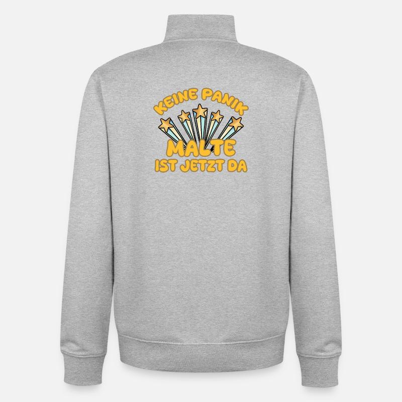 Dire Malte - Sweat zippé unisexe en coton bio Stanley/Stella - gris chiné