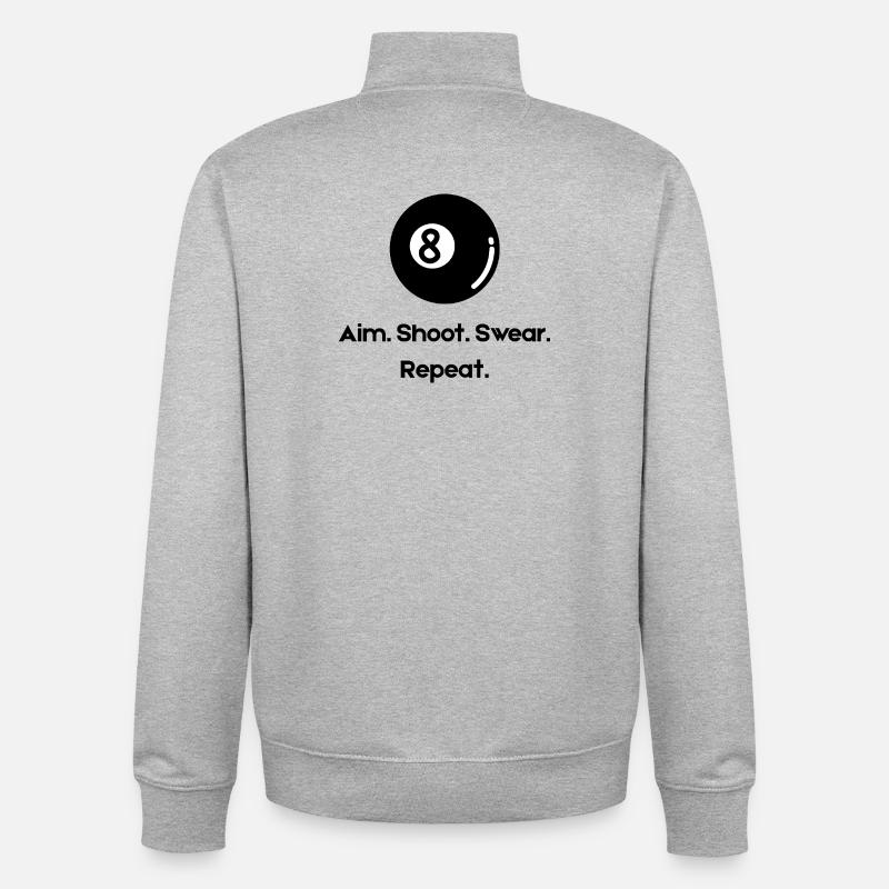 Boule 8 - BULARD BALL - Sweat zippé unisexe en coton bio Stanley/Stella - gris chiné