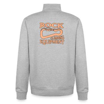 Équipement d’escalade Vintage Graphic - Sweat zippé unisexe en coton bio Stanley/Stella - gris chiné - Dos - AI Model Male 185 light (185cm)