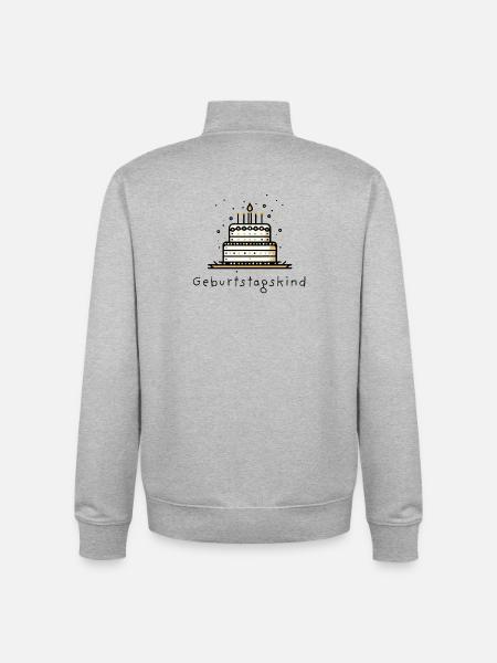 geburtstagskind geburtstag party feier my day - Unisex Organic Zip Sweatshirt von Stanley/Stella - Grau meliert