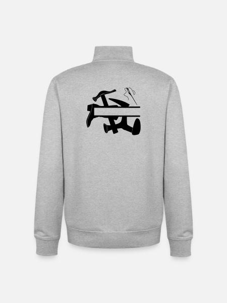 Shoemaker's tool boot - Unisex Organic Zip Sweatshirt by Stanley/Stella - heather grey