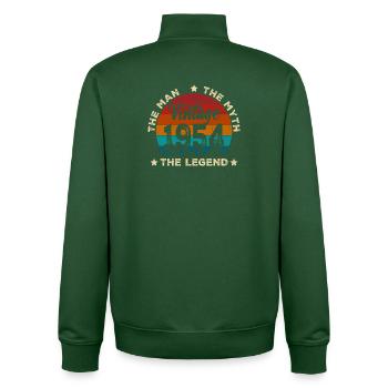 Jahrgang 1954 Legende Logo - Unisex Organic Zip Sweatshirt von Stanley/Stella - Flaschengrün - Hinten - AI Model Male 185 dark (185cm)