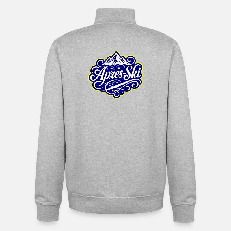 Apres Ski Berge Alpen - Unisex Organic Zip Sweatshirt von Stanley/Stella - Grau meliert