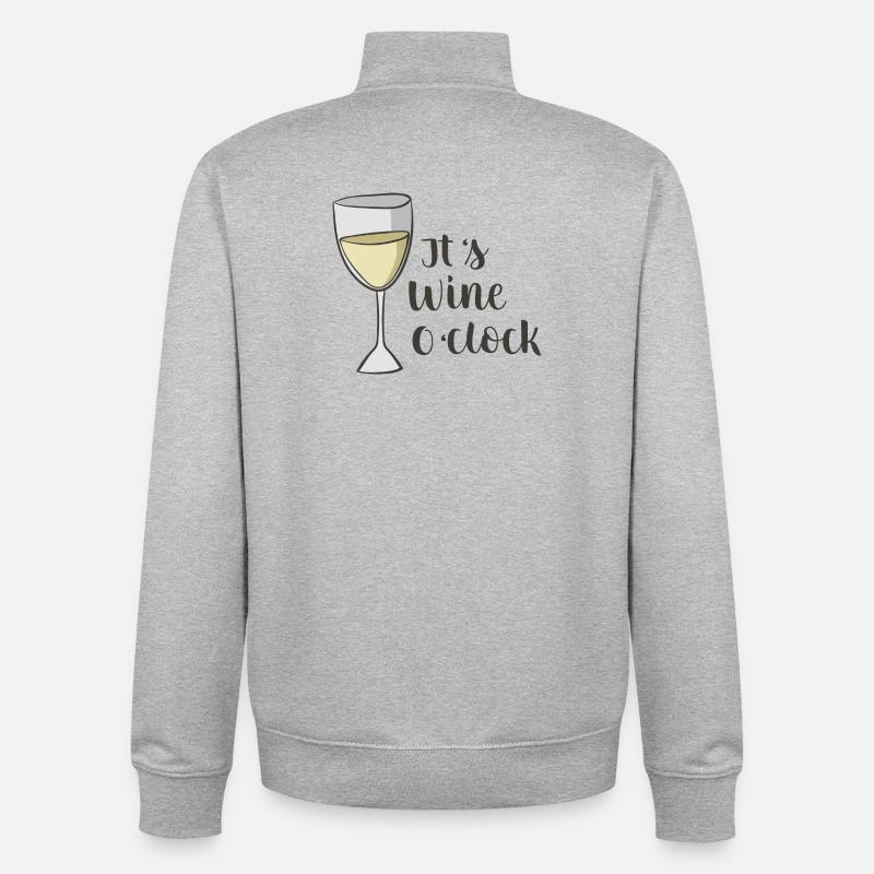 Vin - Sweat zippé unisexe en coton bio Stanley/Stella - gris chiné