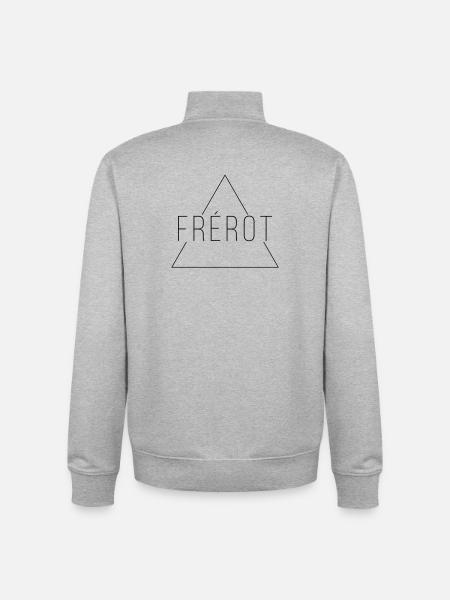 Frérot - Nous sommes tous frères - Sweat zippé unisexe en coton bio Stanley/Stella - gris chiné