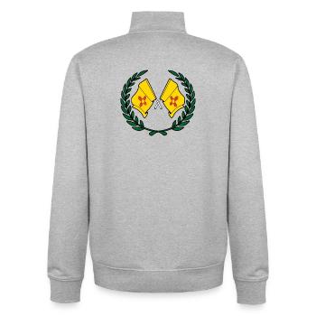 Fahnen USA New Mexico im Lorbeerkranz - Unisex Organic Zip Sweatshirt von Stanley/Stella - Grau meliert - Hinten - AI Model Male 185 light (185cm)