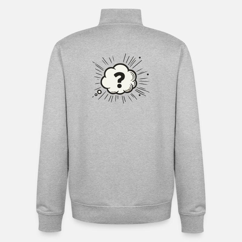 Quête - Sweat zippé unisexe en coton bio Stanley/Stella - gris chiné