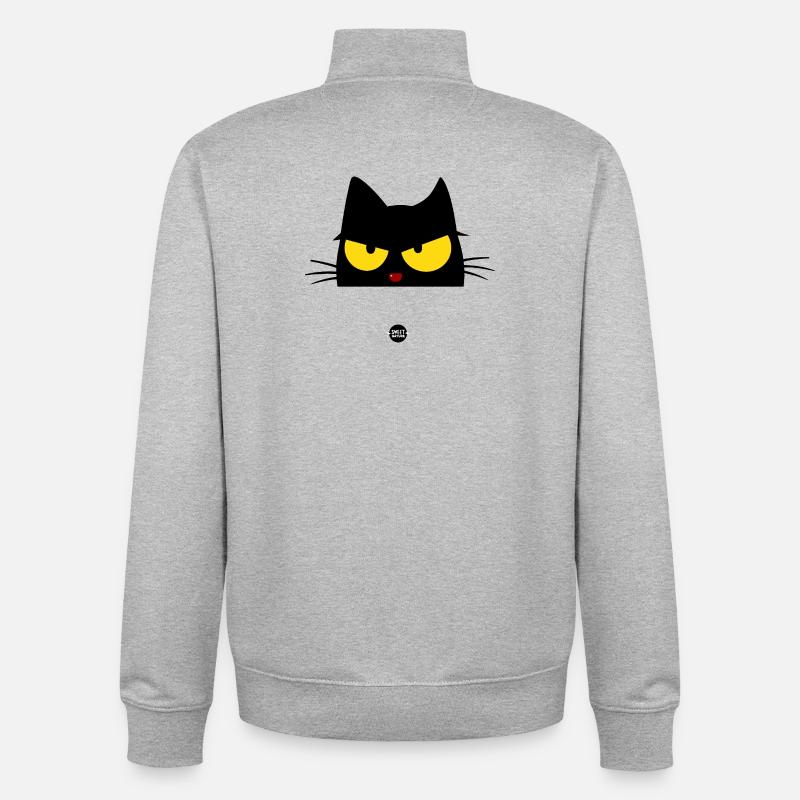 Rage de minuit - Sweat zippé unisexe en coton bio Stanley/Stella - gris chiné