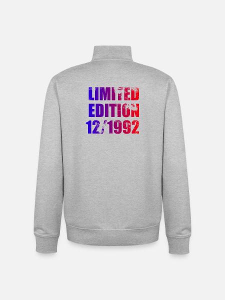 33e anniversaire Edition limitée 12/1992 - Sweat zippé unisexe en coton bio Stanley/Stella - gris chiné