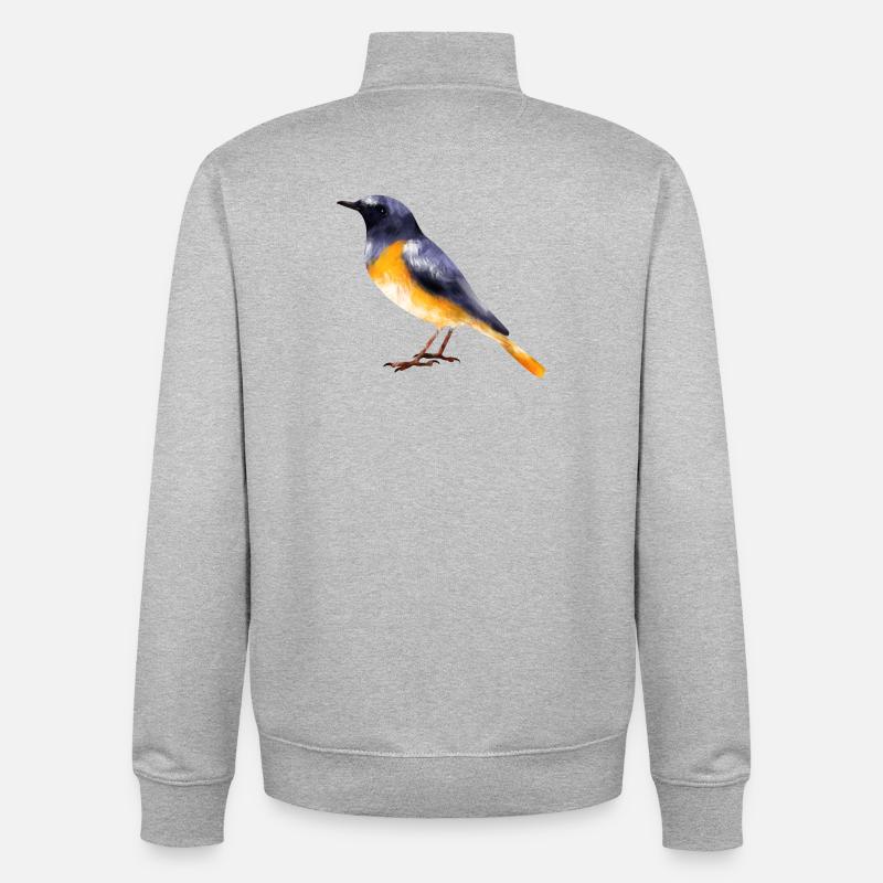 Gartenrotschwanz - Unisex Organic Zip Sweatshirt von Stanley/Stella - Grau meliert