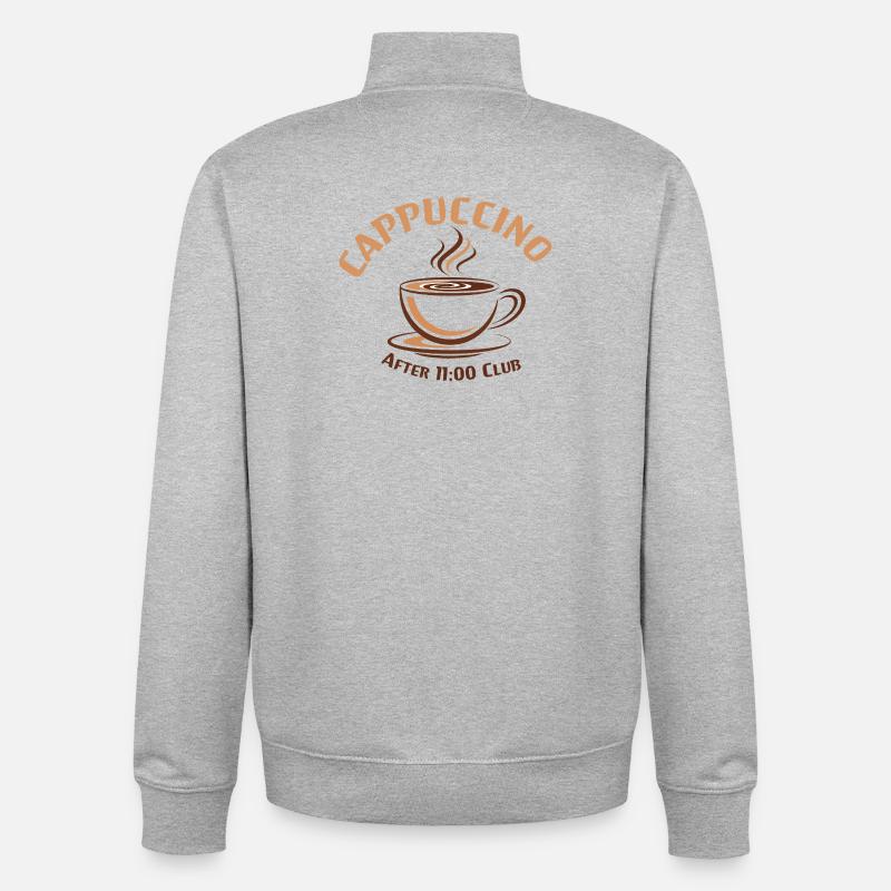 Kaffee Klub Nach 11 Uhr - Unisex Organic Zip Sweatshirt von Stanley/Stella - Grau meliert