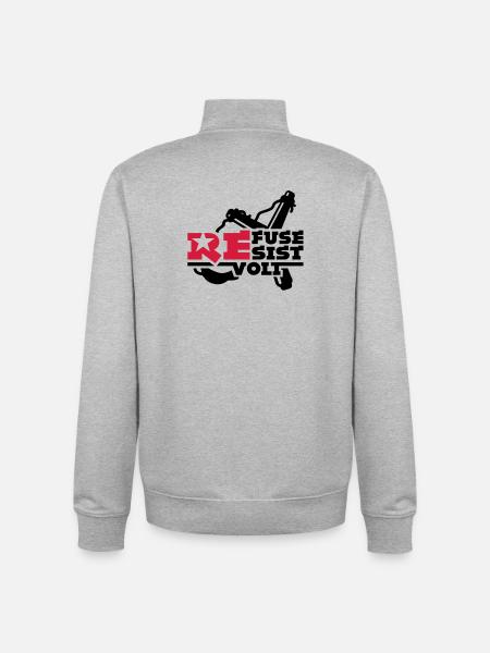 révolté - Sweat zippé unisexe en coton bio Stanley/Stella - gris chiné