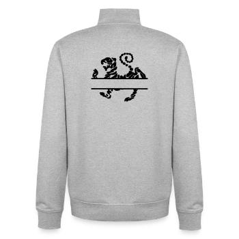 Tiger Shotokan Karate - Unisex Organic Zip Sweatshirt by Stanley/Stella - heather grey - Back - AI Model Male 185 light (185cm)