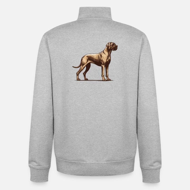 Brasileiro - Unisex Organic Zip Sweatshirt von Stanley/Stella - Grau meliert