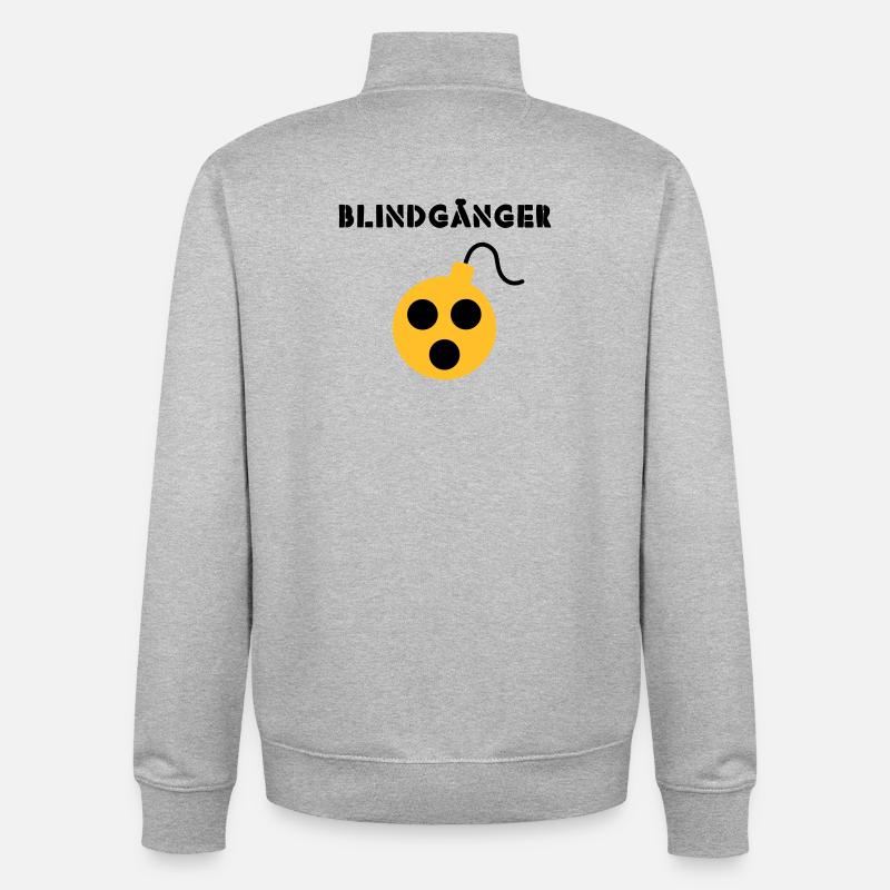 Blindgänger - Unisex Organic Zip Sweatshirt von Stanley/Stella - Grau meliert